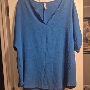 Zenana Outfitters Royal Blue V-Neck Tunic